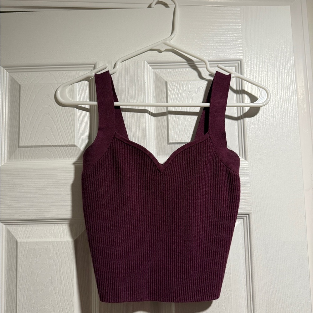 Abercrombie & Fitch Red Sleeveless Bustier Tank Top